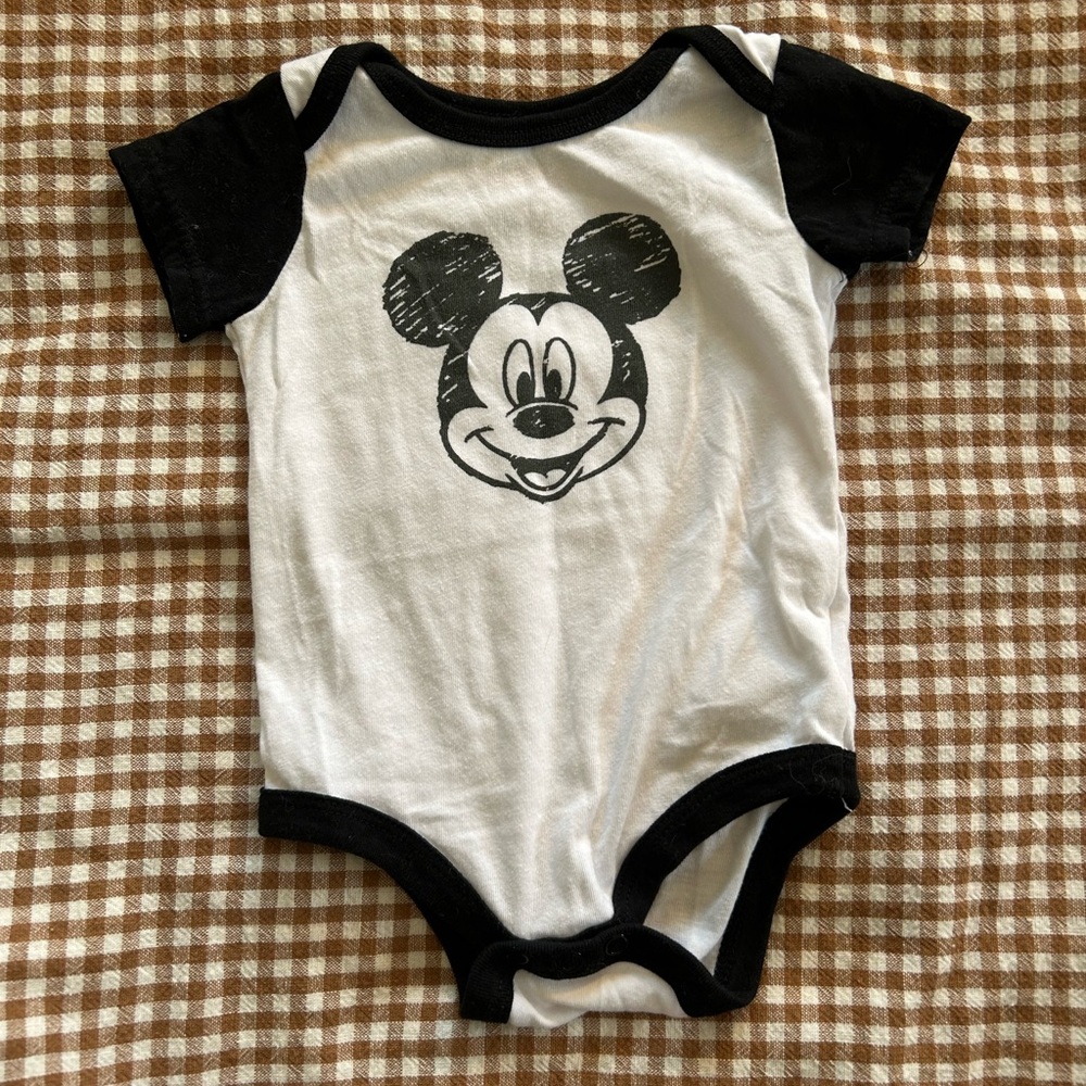 Disney Mickey Mouse Black and White Kids One Piece